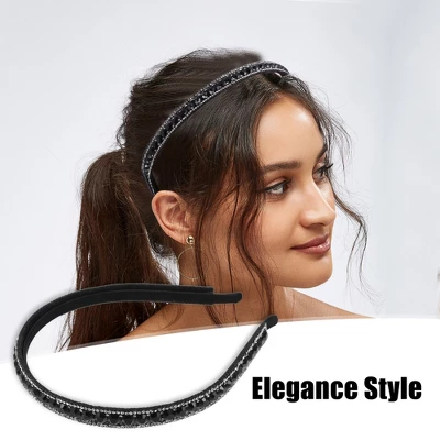 Unique Bargains Women's Rhinestone Faux Crystal Headbands Hair Accessories 0.47 Inch Wide 1 Pc 1 Unique Bargains Women's Rhinestone Faux Crystal Headbands Hair Accessories 0.47 Inch Wide 1 Pc
