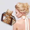 Unique Bargains Women's 2.05" Claw Clip Hair Accessories No Slip Grip Plastic Brown 1 Pc