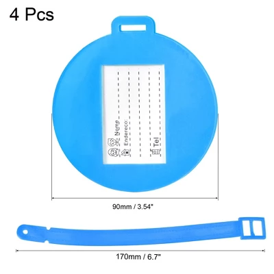 Unique Bargains PVC Durable Lightweight Backpack Travel ID Luggage Tag 4 Pcs 1 Unique Bargains PVC Durable Lightweight Backpack Travel ID Luggage Tag 4 Pcs