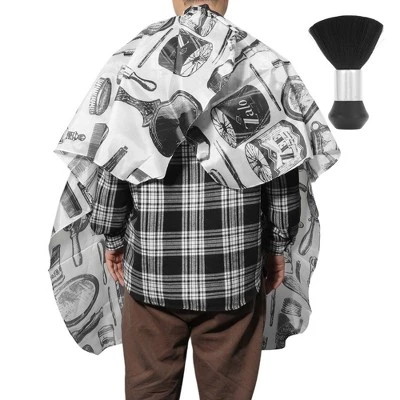 Unique Bargains Fashion Hair Cutting Cape With Brush 55.12"x46.06" 1 Set 1 Unique Bargains Fashion Hair Cutting Cape With Brush 55.12"x46.06" 1 Set