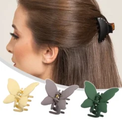 Unique Bargains 12 Pcs Butterfly Claw Clip Hair Clips Hair Accessories For Women Multicolor