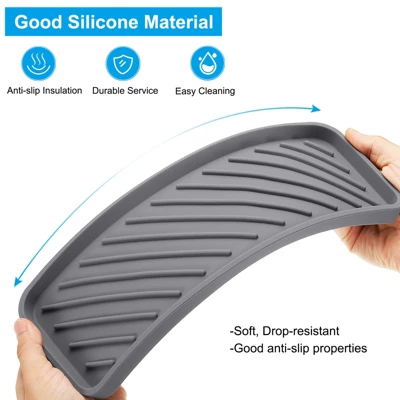 Unique Bargains Waterproof Soft Silicone Bathroom Kitchen Organizer Trays 2 Unique Bargains Waterproof Soft Silicone Bathroom Kitchen Organizer Trays - Image 2