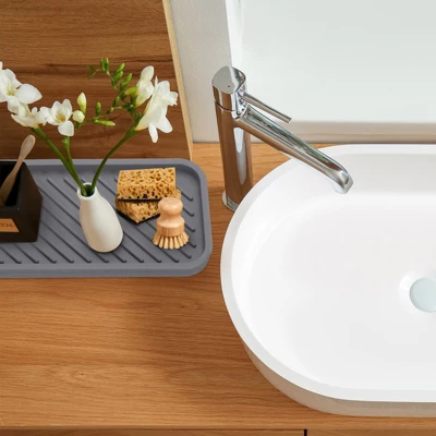 Unique Bargains Waterproof Soft Silicone Bathroom Kitchen Organizer Tray 2 Pcs 4 Unique Bargains Waterproof Soft Silicone Bathroom Kitchen Organizer Tray 2 Pcs - Image 4