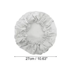 Unique Bargains Durable Double Layer Shower Cap Gray 1 Pc