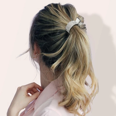 Unique Bargains Women's Metal Rhinestone High Ponytail Hair Clips Multicolored 3 Pcs 1 Unique Bargains Women's Metal Rhinestone High Ponytail Hair Clips Multicolored 3 Pcs