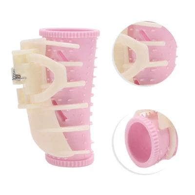 Unique Bargains Women's Heatless Voluminous Hair Roller 2.68"x1.69" Pink White 2pcs 2 Unique Bargains Women's Heatless Voluminous Hair Roller 2.68"x1.69" Pink White 2pcs - Image 2