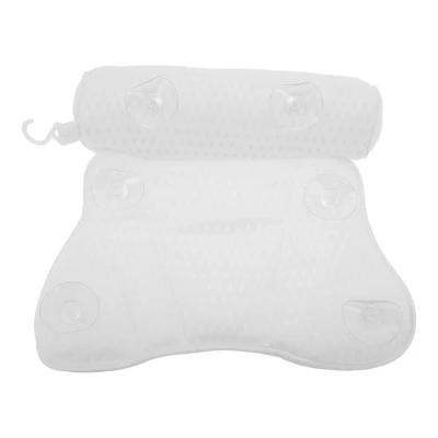 Unique Bargains Cylindrical Style Bath Pillow 15.75"x13.39"x3.35" White 1 Pc 4 Unique Bargains Cylindrical Style Bath Pillow 15.75"x13.39"x3.35" White 1 Pc - Image 4