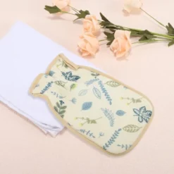 Unique Bargains Double Side Drawstring Shower Gloves 9.25"×5.63" Blue 1 Pc