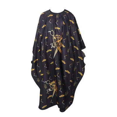 Unique Bargains Scissors Beard Print Hair Cut Barber Cape Black Yellow 1 Pc 6 Unique Bargains Scissors Beard Print Hair Cut Barber Cape Black Yellow 1 Pc - Image 6