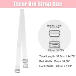 Unique Bargains ABS Non-Slip Adjustable Invisible Clear Bra Shoulder Strap With Stainless Steel Hook Transparent 3 Pair -UNIQUE BARGAIN Shop GUEST 85b95c5c d22c 4c2b a3a7 bf099d1717ea