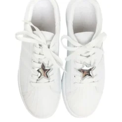 Unique Bargains Star Shoelace Charms Silver Tone 1 Pair
