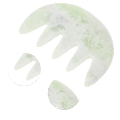 Unique Bargains Five-tooth Head Massage Comb White Green 1 Pc 2 Unique Bargains Five-tooth Head Massage Comb White Green 1 Pc - Image 2