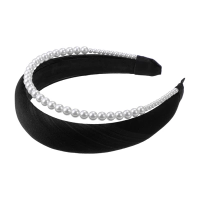 Unique Bargains Women's Fashion Double Layer Faux Pearl Sponge Headband 1.46 Inch Wide 1 Pc 7 Unique Bargains Women's Fashion Double Layer Faux Pearl Sponge Headband 1.46 Inch Wide 1 Pc - Image 7