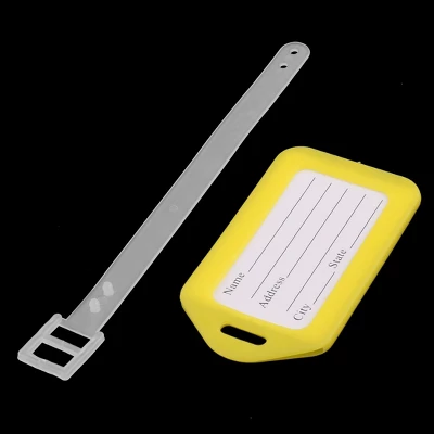 Unique Bargains Plastic Travel Luggage Name Tag Yellow 10Pcs 2 Unique Bargains Plastic Travel Luggage Name Tag Yellow 10Pcs - Image 2