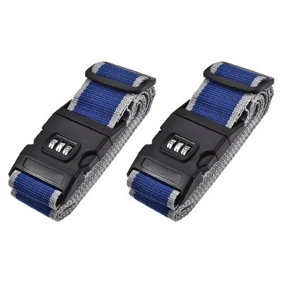 Unique Bargains Combination Lock Travel Luggage Adjustable Buckle Belt Utility Strap 2 Pcs 4 Unique Bargains Combination Lock Travel Luggage Adjustable Buckle Belt Utility Strap 2 Pcs - Image 4