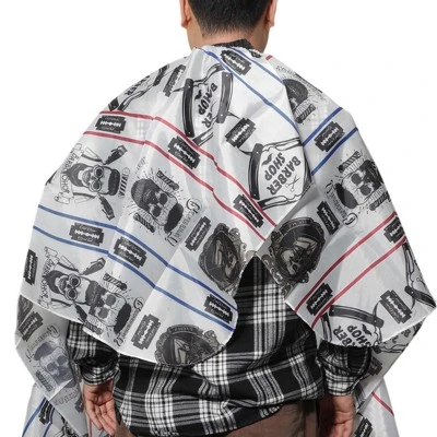 Unique Bargains Fashion Hair Cut Barber Cape 65.35"x57.09" Black White 1 Pc 5 Unique Bargains Fashion Hair Cut Barber Cape 65.35"x57.09" Black White 1 Pc - Image 5