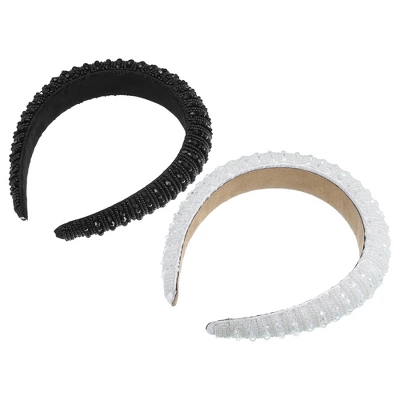 Unique Bargains Women's Luxury Sparkly Rhinestone Wide Headbands 2Pcs 6 Unique Bargains Women's Luxury Sparkly Rhinestone Wide Headbands 2Pcs - Image 6