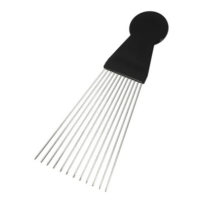 Unique Bargains Women's Metal Hair Pick Afro Comb Hairdressing Styling Tool 8.07"x3.03" Black 2 Pcs 1 Unique Bargains Women's Metal Hair Pick Afro Comb Hairdressing Styling Tool 8.07"x3.03" Black 2 Pcs
