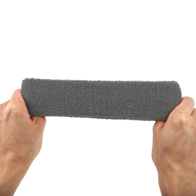 Unique Bargains Stretchy Cotton Blend Sweat Absorbing Sport Headband Wristband Gray 3 Pcs 4 Unique Bargains Stretchy Cotton Blend Sweat Absorbing Sport Headband Wristband Gray 3 Pcs - Image 4