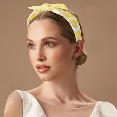 Unique Bargains Girl's Elegant Flower Pattern Headbands 6.30"x4.72"x2.05" Yellow 1 Pc 1 Unique Bargains Girl's Elegant Flower Pattern Headbands 6.30"x4.72"x2.05" Yellow 1 Pc