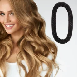 Unique Bargains Women's Drill Point Hair Rollers 11.42"x5.31" Black 1pc