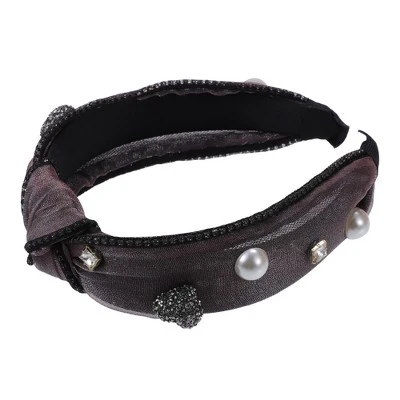 Unique Bargains Women's Sparkle Bling Mesh Faux Pearl Rhinestone Padded Headband 1.3 Inch Wide 1 Pc 9 Unique Bargains Women's Sparkle Bling Mesh Faux Pearl Rhinestone Padded Headband 1.3 Inch Wide 1 Pc - Image 9