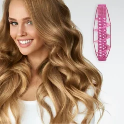 Unique Bargains Women's Heatless Voluminous Hair Roller 5.08"x1.57" Rose Red 2pcs