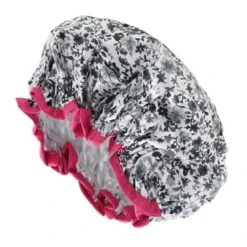 Unique Bargains Women Double Layer Flowers Shower Cap Black White 1 Pc -UNIQUE BARGAIN Shop GUEST 8e1d80f8 9794 4256 b49f f849f7717f04
