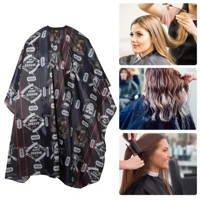 Unique Bargains Fashion Hair Cutting Cape 66.93"x57.09" Black White 1 Pc 4 Unique Bargains Fashion Hair Cutting Cape 66.93"x57.09" Black White 1 Pc - Image 4