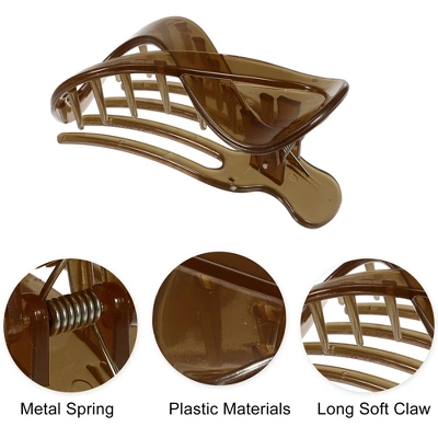 Unique Bargains Women's Plastic Hair Claws 3.39"x1.89"x0.91" 2Pcs 2 Unique Bargains Women's Plastic Hair Claws 3.39"x1.89"x0.91" 2Pcs - Image 2