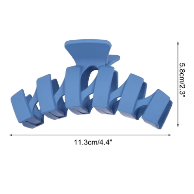 Unique Bargains Women's Nonslip Matte Wave Hair Clip For Thick Hair Dark Blue Light Blue Beige Brown 4 PCS 3 Unique Bargains Women's Nonslip Matte Wave Hair Clip For Thick Hair Dark Blue Light Blue Beige Brown 4 PCS - Image 3
