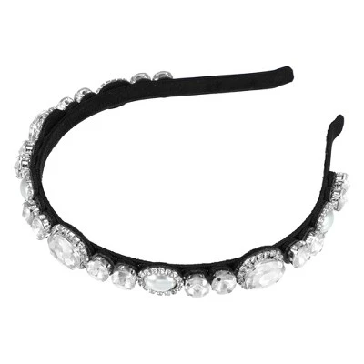 Unique Bargains Women's Bling Rhinestone Flannel Headband 5.51"x0.79" 1Pc 6 Unique Bargains Women's Bling Rhinestone Flannel Headband 5.51"x0.79" 1Pc - Image 6