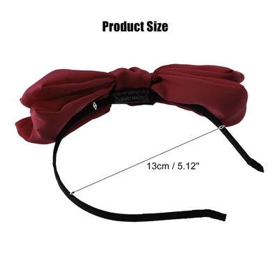 Unique Bargains Women's Fashion Satin Bow Knot Headband 0.31 Inch Wide 1 Pc 3 Unique Bargains Women's Fashion Satin Bow Knot Headband 0.31 Inch Wide 1 Pc - Image 3