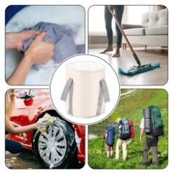 Unique Bargains Foldable Bucket For Outdoor Camping 1 Pc -UNIQUE BARGAIN Shop GUEST 92f3b897 1446 49a1 9132 db30e660869d