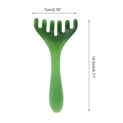 Unique Bargains Antler-shaped Head Massage Comb Green 1 Pc