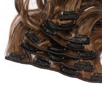 Unique Bargains 4 Clips In Hair Extensions Full Head Synthetic Women Hair Wigs 4 Unique Bargains 4 Clips In Hair Extensions Full Head Synthetic Women Hair Wigs - Image 4