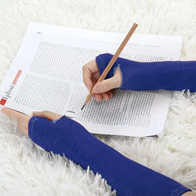 Unique Bargains Women's Tumbhole Elbow Length Knitted Arm Warmers Fingerless Gloves 5 Unique Bargains Women's Tumbhole Elbow Length Knitted Arm Warmers Fingerless Gloves - Image 5