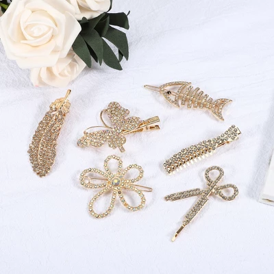 Unique Bargains Girl's Simple Cute Style Metal Hair Clips Gold Tone 1 Set Of 5 Pcs 5 Unique Bargains Girl's Simple Cute Style Metal Hair Clips Gold Tone 1 Set Of 5 Pcs - Image 5