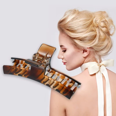 Unique Bargains Women's 3.9" Claw Clip Hair Accessories No Slip Grip Plastic Brown 1 Pc 1 Unique Bargains Women's 3.9" Claw Clip Hair Accessories No Slip Grip Plastic Brown 1 Pc