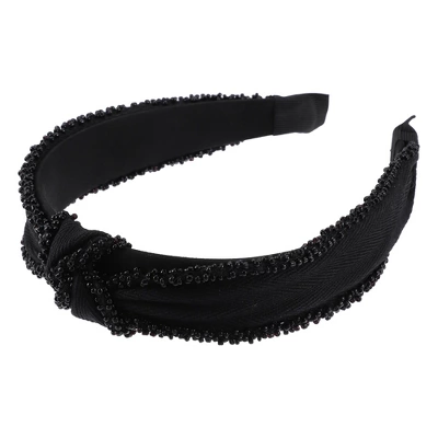 Unique Bargains Women's Bling Pearl Knotted Headband Accessories Hairband 1.18 Inch Wide 1 Pc 6 Unique Bargains Women's Bling Pearl Knotted Headband Accessories Hairband 1.18 Inch Wide 1 Pc - Image 6