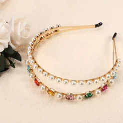 Unique Bargains Women's Metal Round Colorful Faux Pearl Rhinestone Headband 1 Pc -UNIQUE BARGAIN Shop GUEST 980a30bc 50a3 4969 99c2 844f56fecb35