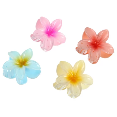 Unique Bargains Girls Claw Hair Clips Flower Shape Hair Accessories Pink Purple Blue Yellow 4 Pcs 3 Unique Bargains Girls Claw Hair Clips Flower Shape Hair Accessories Pink Purple Blue Yellow 4 Pcs - Image 3