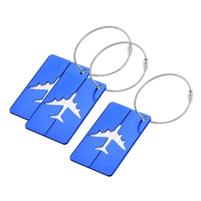 Unique Bargains Aluminium Lightweight Backpack Identifier Card Travel Luggage Tags 3 Pcs 4 Unique Bargains Aluminium Lightweight Backpack Identifier Card Travel Luggage Tags 3 Pcs - Image 4