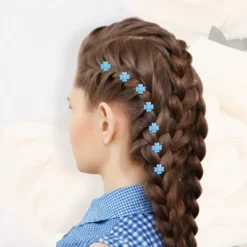 Unique Bargains Girl's Rhinestone Mini Flower Hair Clips 20 Pcs