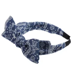 Unique Bargains Women's Double Bow Knot Fashion Headband Blue White Flower Pattern 1.34 Inch Wide 1 Pcs -UNIQUE BARGAIN Shop GUEST 9a520683 54d2 464e 955b e6b27421d8d2