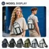Unique Bargains Lightweight Waterpoof Convertible Sling Bag With USB Charge Port