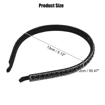 Unique Bargains Women's Rhinestone Faux Crystal Headbands Hair Accessories 0.47 Inch Wide 1 Pc 3 Unique Bargains Women's Rhinestone Faux Crystal Headbands Hair Accessories 0.47 Inch Wide 1 Pc - Image 3