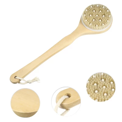 Unique Bargains Long Handle Bath Brush 16.54" Length Yellow 1 Pc 2 Unique Bargains Long Handle Bath Brush 16.54" Length Yellow 1 Pc - Image 2