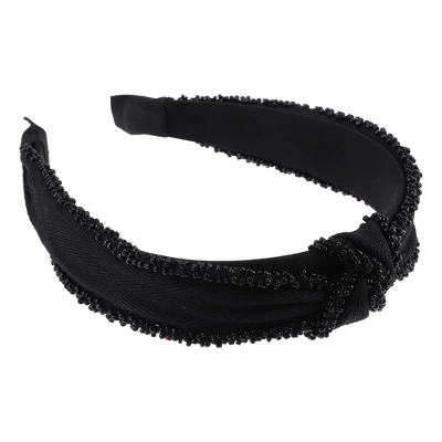 Unique Bargains Women's Bling Pearl Knotted Headband Accessories Hairband 1.18 Inch Wide 1 Pc 4 Unique Bargains Women's Bling Pearl Knotted Headband Accessories Hairband 1.18 Inch Wide 1 Pc - Image 4