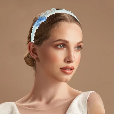 Unique Bargains Girl's Elegant Mesh Headbands 5.51"x4.72"x0.28" Lake Blue 2 Pcs 1 Unique Bargains Girl's Elegant Mesh Headbands 5.51"x4.72"x0.28" Lake Blue 2 Pcs